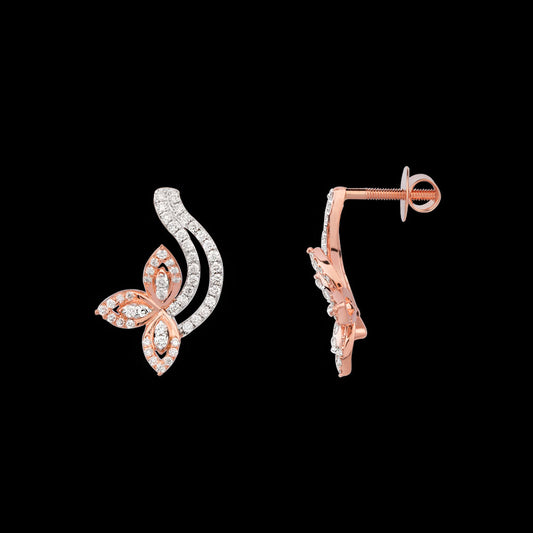 18K Yellow Gold Diamond Earrings - 0.545ct VS-SI-FG