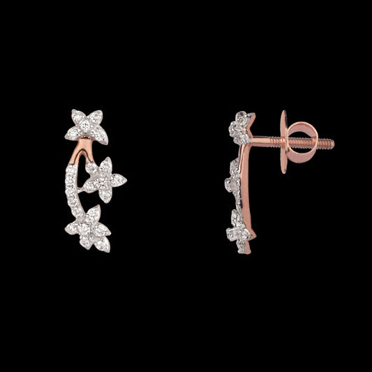 18K Rose Gold Diamond Earrings - 0.309ct VS-SI-HI