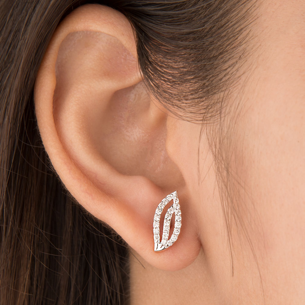 14K Rose Gold Diamond Earrings - 0.38ct VVS-VS-GH