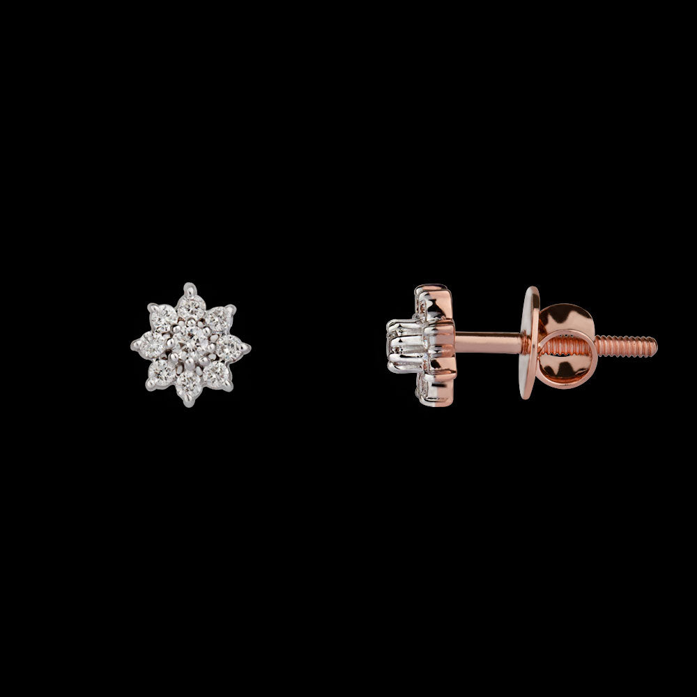 14K Rose Gold Diamond Earrings - 0.23ct VVS-VS-GH