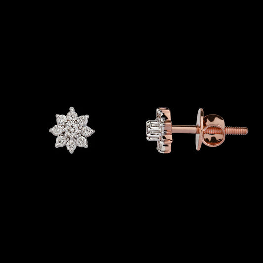 14K Rose Gold Diamond Earrings - 0.23ct VVS-VS-GH