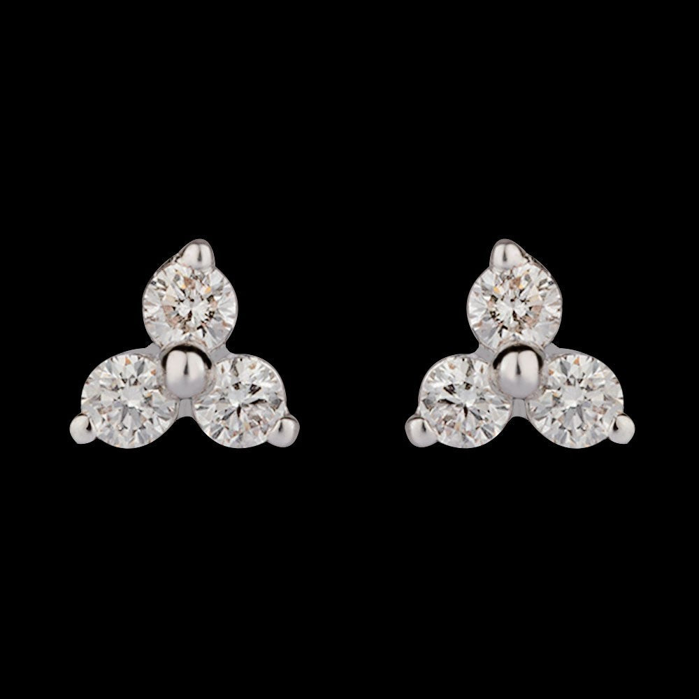 14K Rose Gold Diamond Earrings - 0.19ct VVS-VS-GH