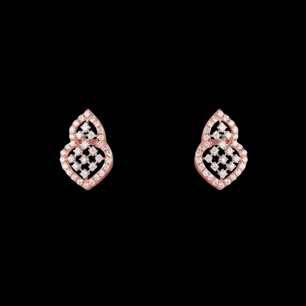 14K Rose Gold Diamond Earrings - 0.7ct VVS-VS-GH