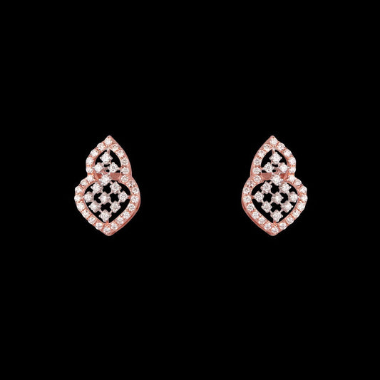 14K Rose Gold Diamond Earrings - 0.7ct VVS-VS-GH