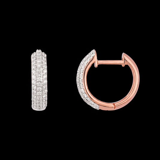 18K Yellow Gold Diamond Earrings - 0.574ct VS-SI-FG