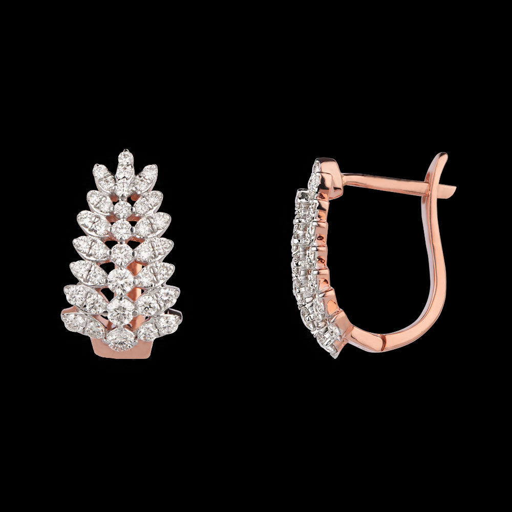 18K Rose Gold Diamond Earrings - 1.07ct VVS-VS-GH