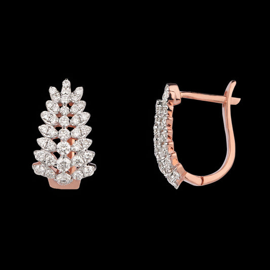 18K Rose Gold Diamond Earrings - 1.07ct VVS-VS-GH