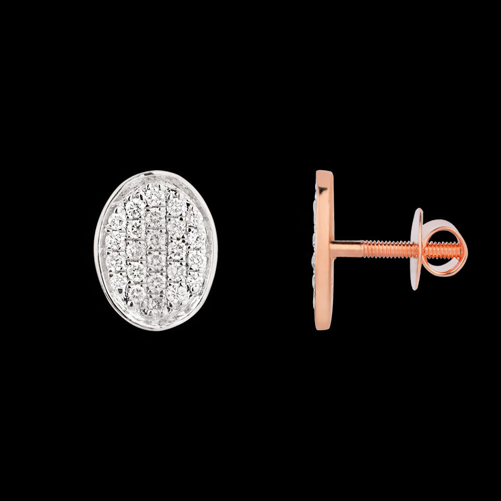 14K Rose Gold Diamond Earrings - 0.229ct VS-SI-FG