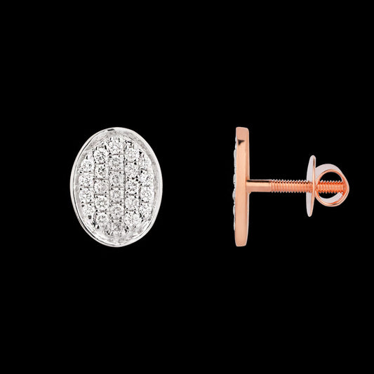 14K Rose Gold Diamond Earrings - 0.229ct VS-SI-FG