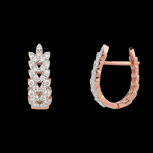 18K Rose Gold Diamond Earrings - 0.79ct VVS-VS-GH
