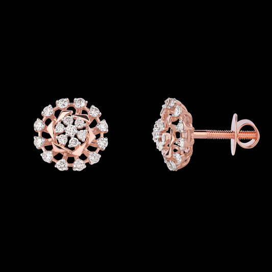 18K Rose Gold Diamond Earrings - 1.142ct VVS-VS-HI
