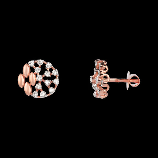 14K Rose Gold Diamond Earrings - 0.759ct VVS-VS-JK