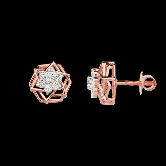 14K Rose Gold Diamond Earrings - 0.6ct VVS-VS-JK