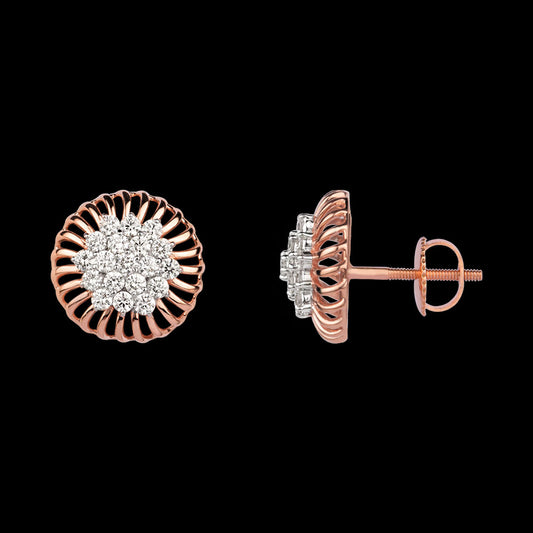 14K Rose Gold Diamond Earrings - 1.115ct VVS-VS-IJ