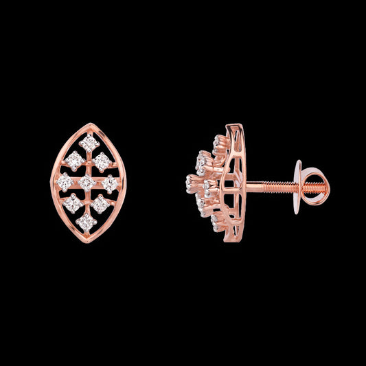 18K Rose Gold Diamond Earrings - 0.36ct VS-GH