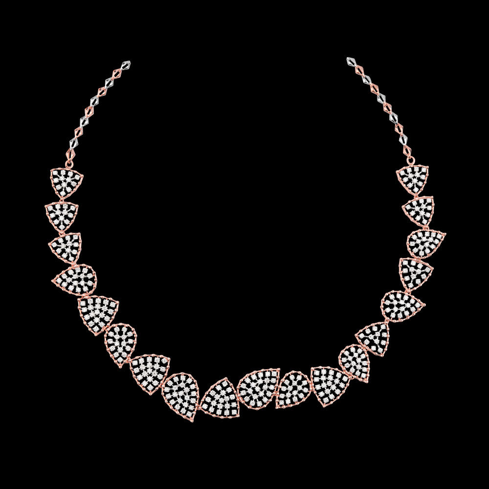 18K Rose Gold Diamond Necklace - 5.179ct VVS-VS-GH