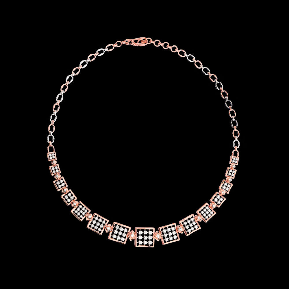 14K Rose Gold Diamond Necklace - 2.35ct VVS-VS-GH