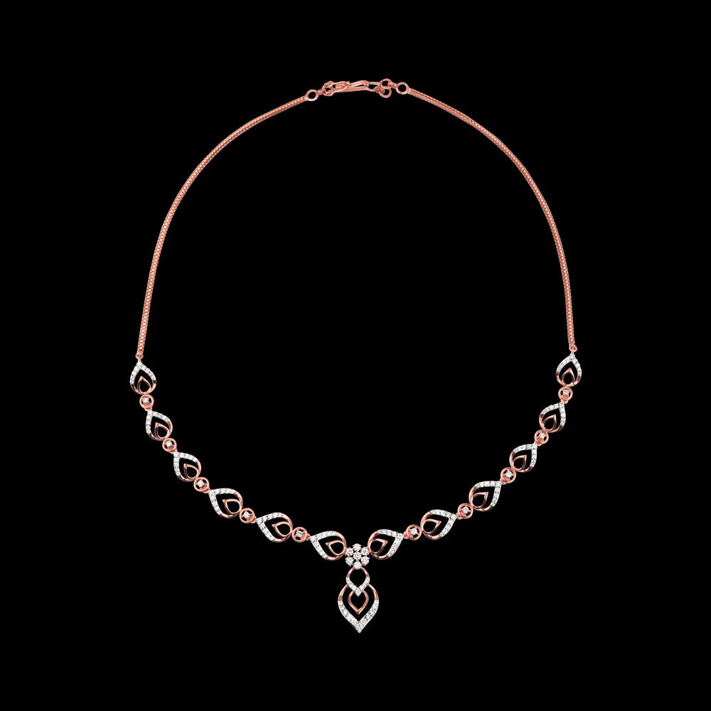 18K Rose Gold Diamond Necklace - 1.84ct VVS-VS-GH