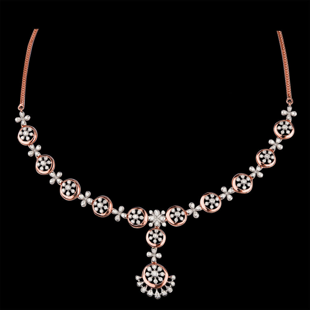 18K Rose Gold Diamond Necklace - 2.099ct VVS-VS-GH