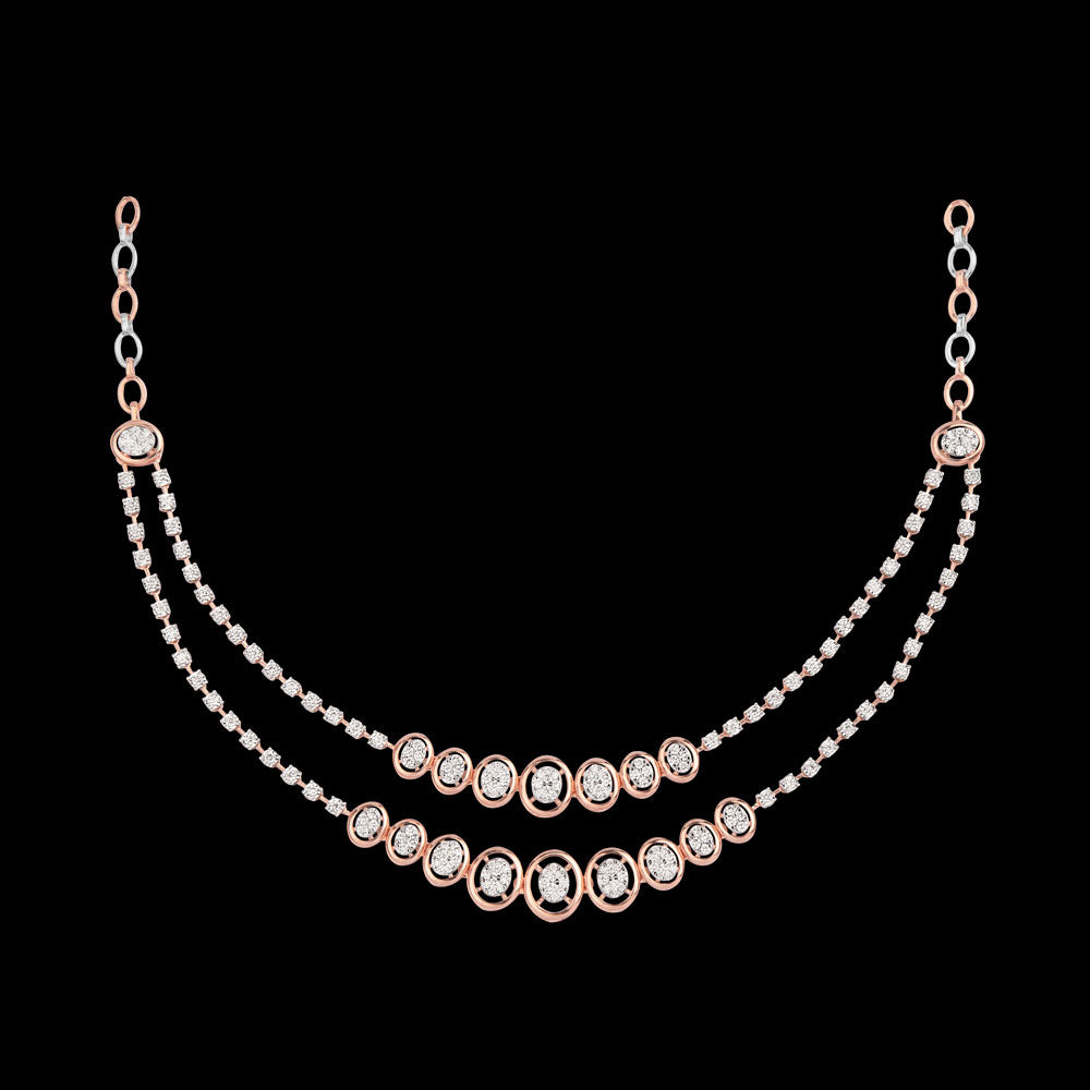 14K Rose Gold Diamond Necklace - 2.851ct VS-GH