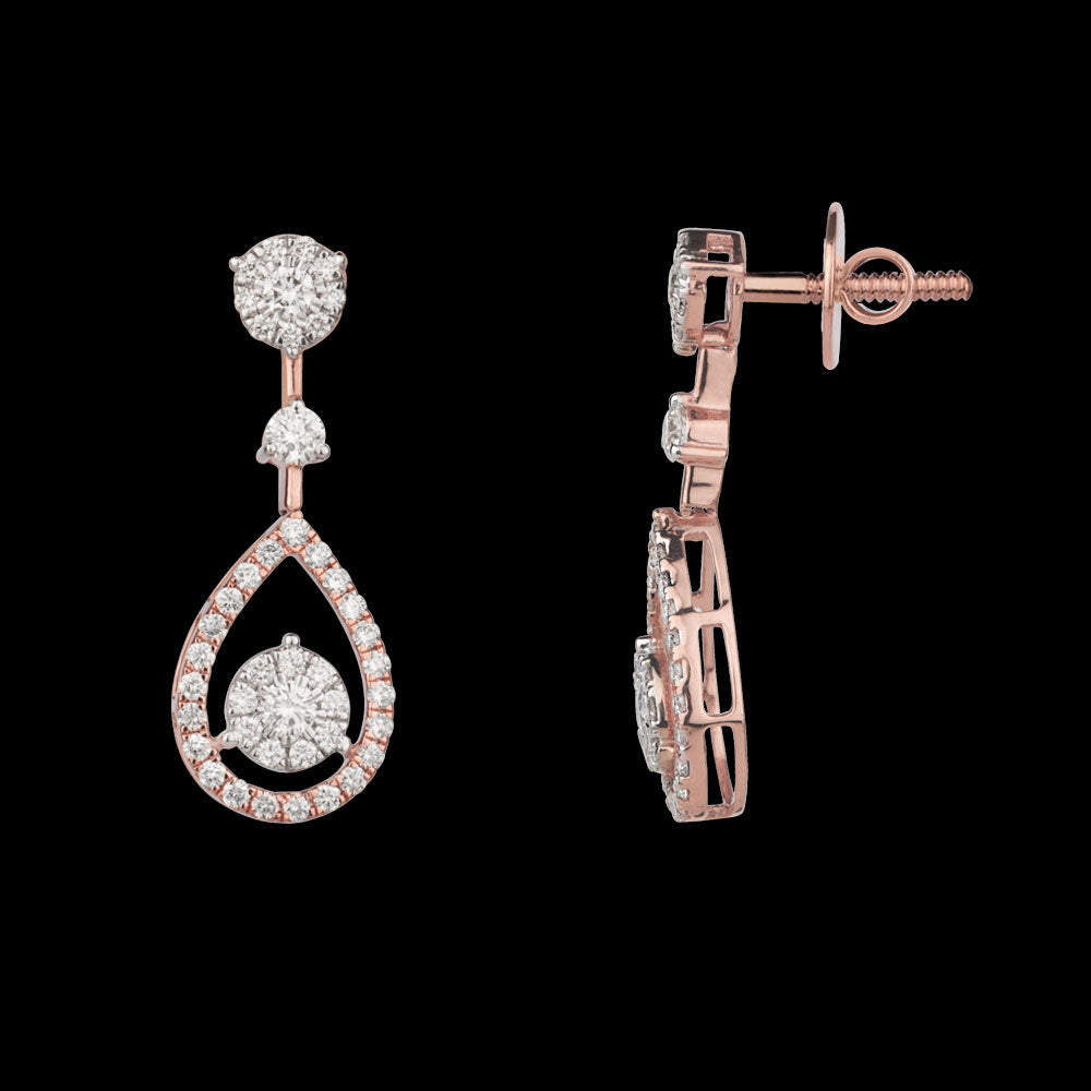 18K Rose Gold Diamond Jewellery - 0.95ct VVS-VS-HI