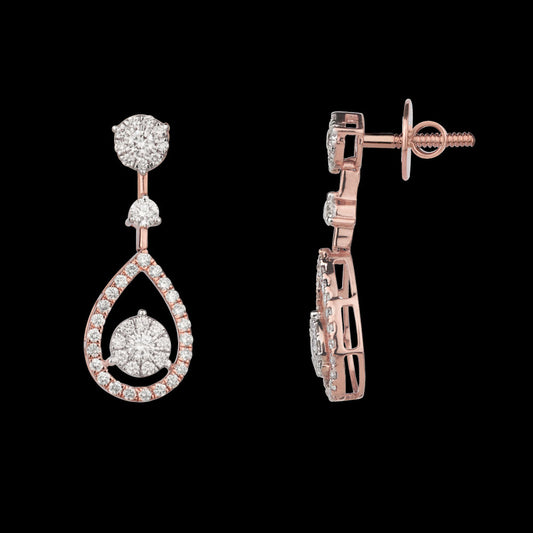 18K Rose Gold Diamond Jewellery - 0.95ct VVS-VS-HI