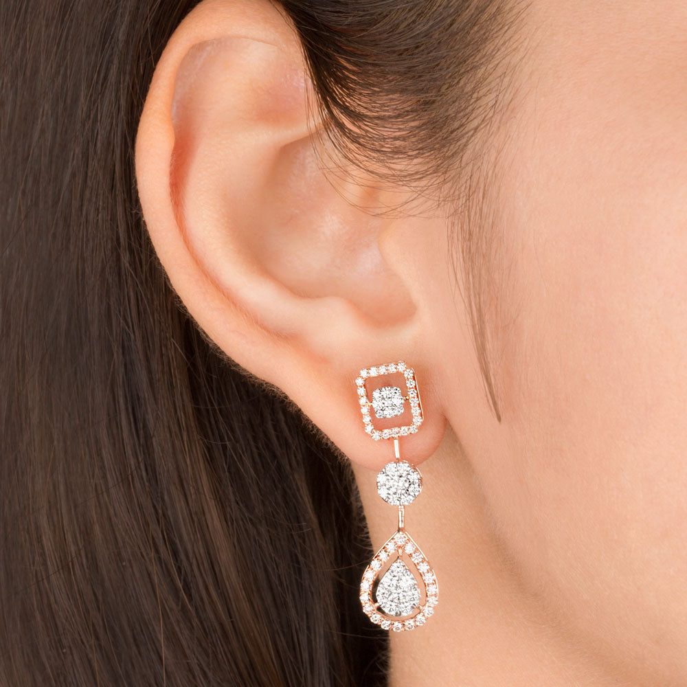 14K Rose Gold Diamond Jewellery - 1.41ct VVS-VS-GH