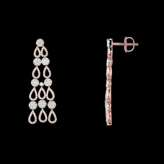 14K Rose Gold Diamond Jewellery - 3.58ct VS-SI-FG