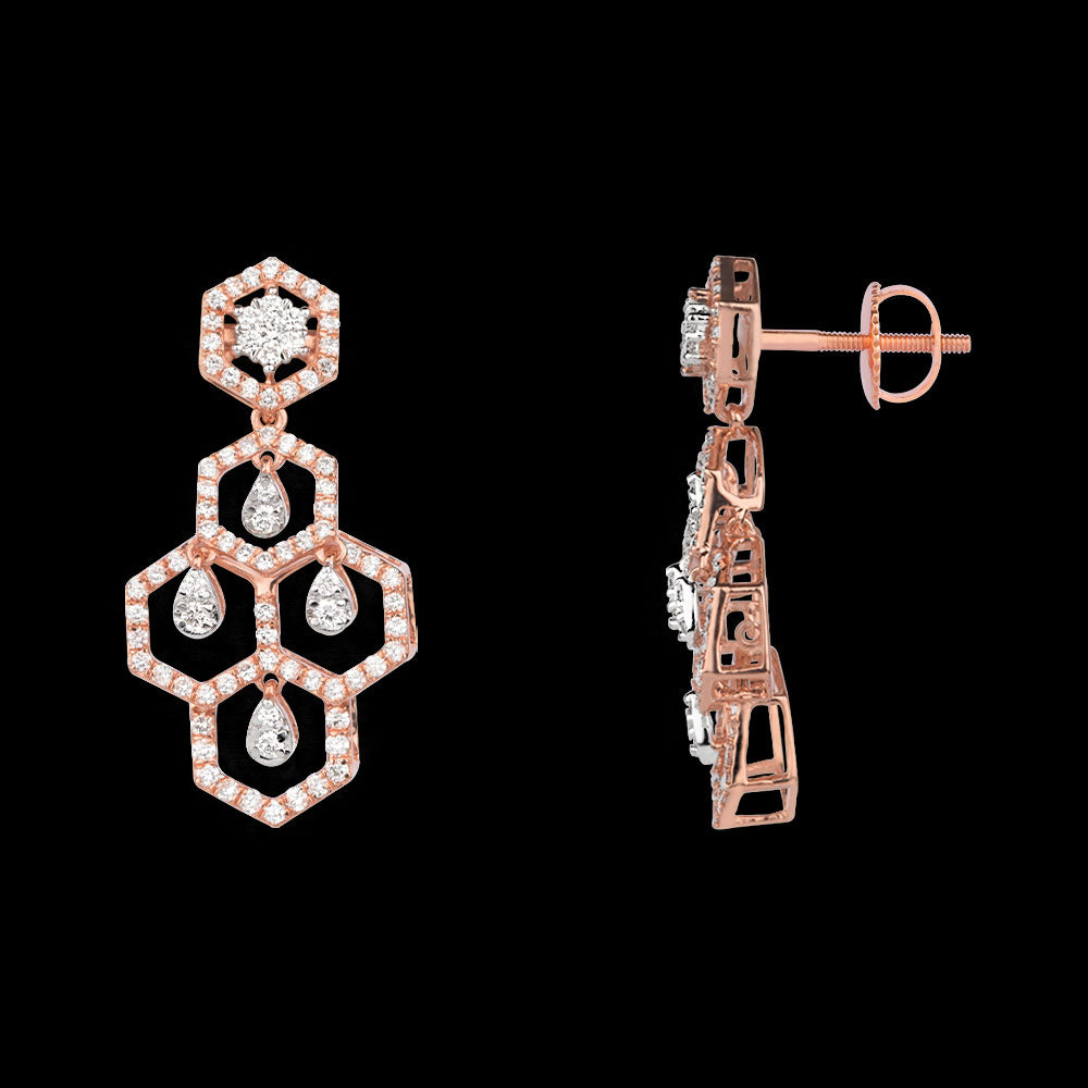 18K Rose Gold Diamond Jewellery - 1.468ct VVS-VS-GH