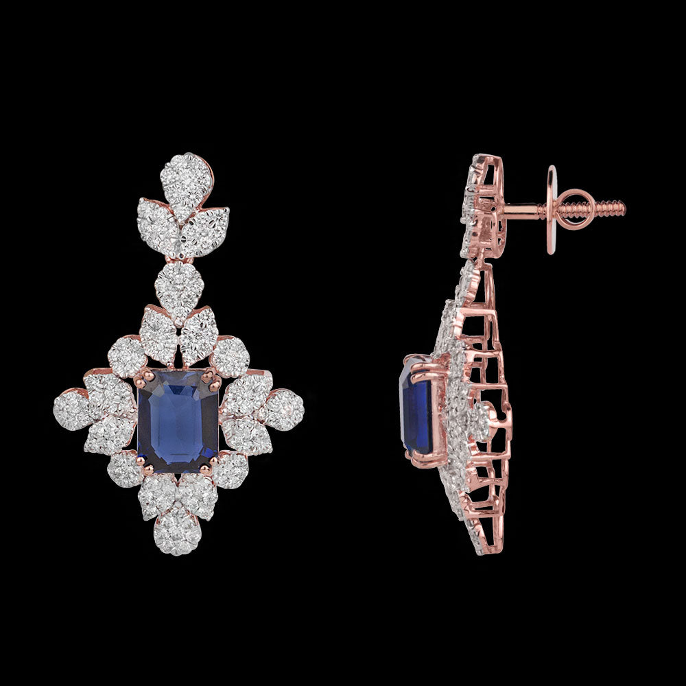 18K Rose Gold Diamond Jewellery - 2.55ct VVS-VS-GH with Colour Stones
