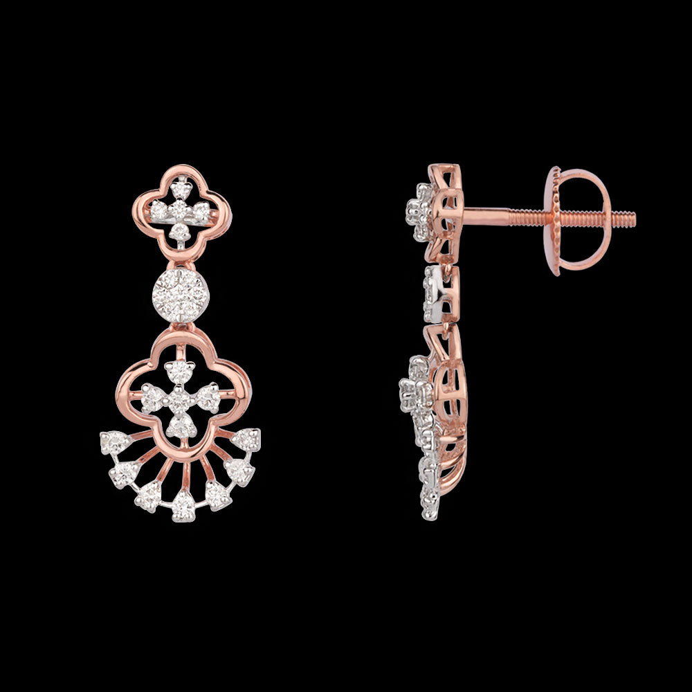 18K Rose Gold Diamond Jewellery - 0.97ct VVS-VS-GH