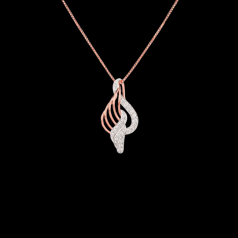 14K Rose Gold Diamond Pendant - 0.497ct VVS-VS-GH