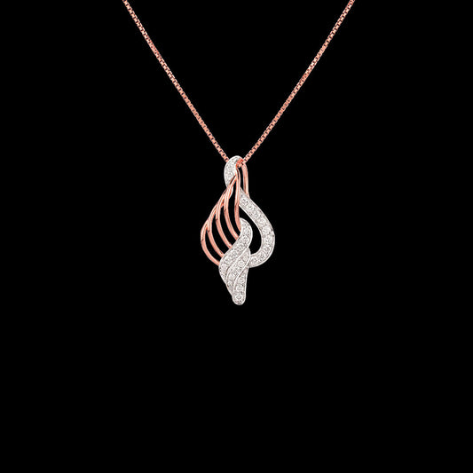 14K Rose Gold Diamond Pendant - 0.497ct VVS-VS-GH