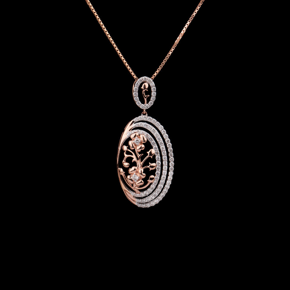 18K Yellow Gold Diamond Pendant - 0.864ct VVS-VS-GH