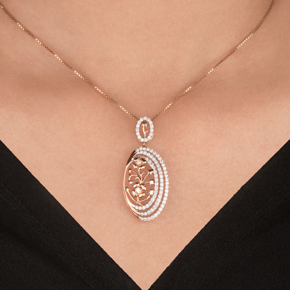 18K Yellow Gold Diamond Pendant - 0.864ct VVS-VS-GH