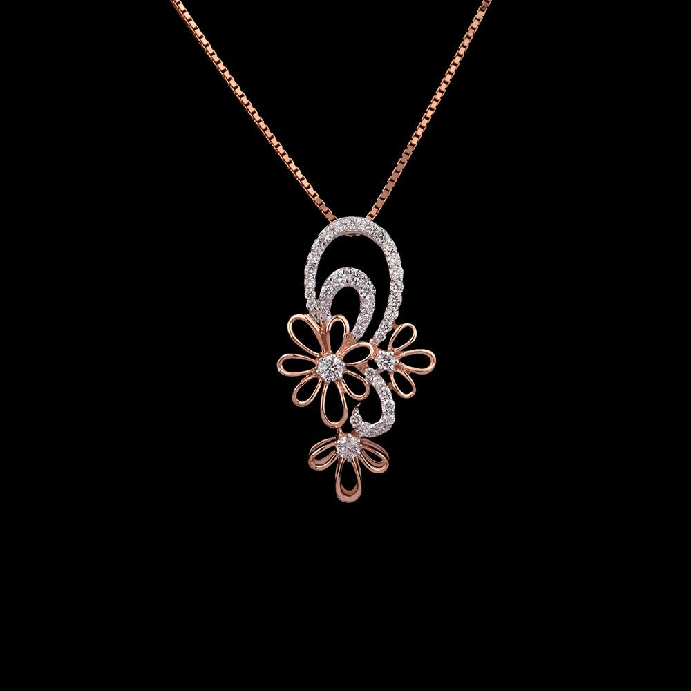 14K Rose Gold Diamond Pendant - 0.45ct VVS-VS-GH