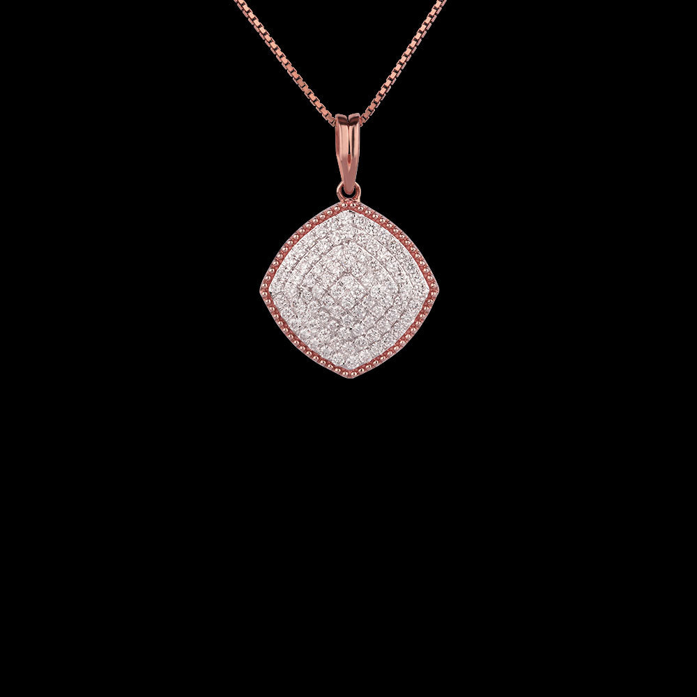14K Rose Gold Diamond Pendant - 1.27ct VVS-VS-GH