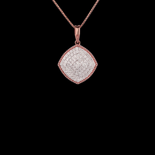 14K Rose Gold Diamond Pendant - 1.27ct VVS-VS-GH