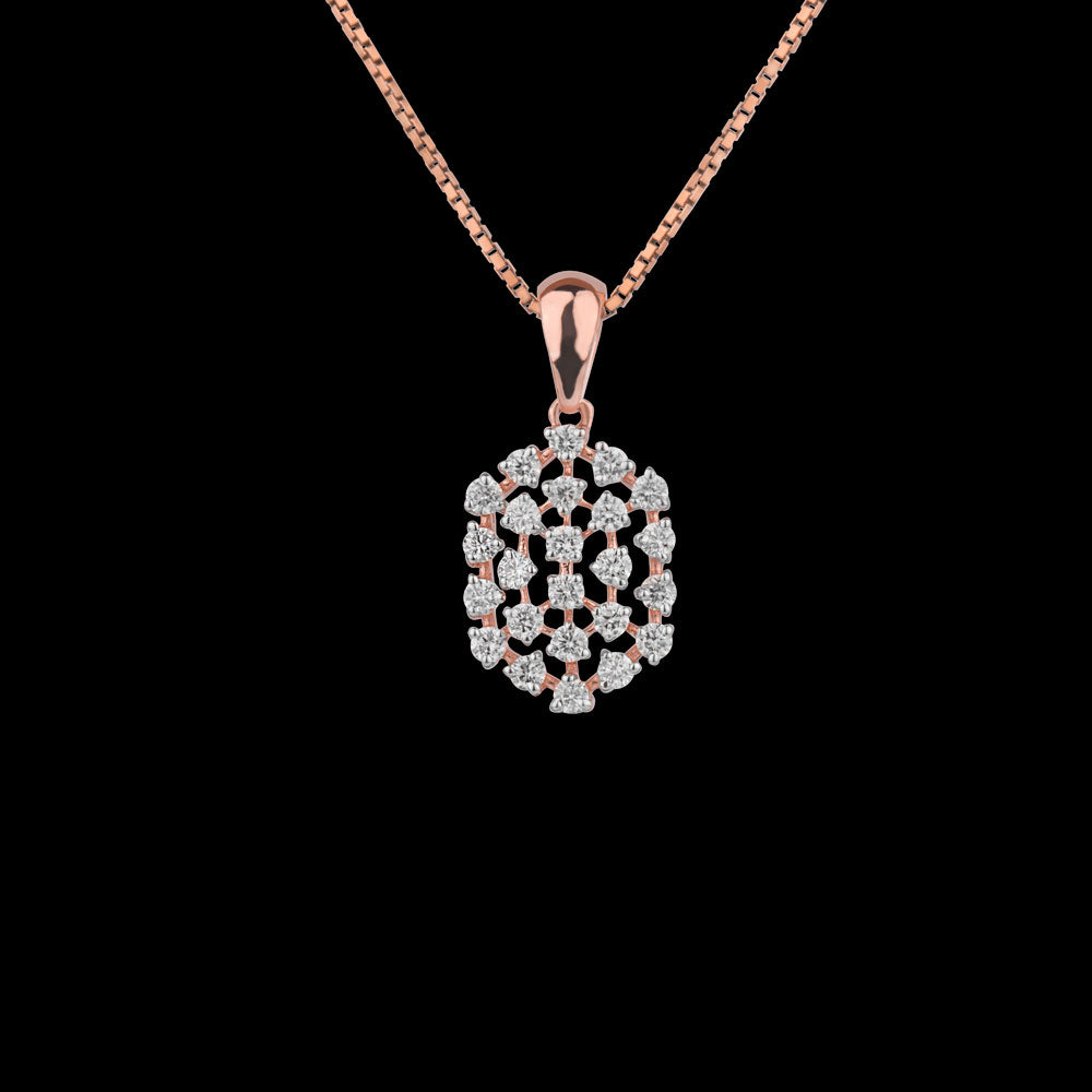 14K Rose Gold Diamond Pendant - 0.547ct SI-HI