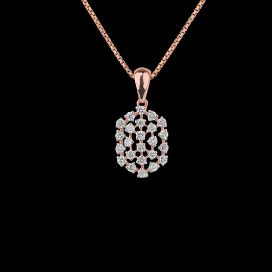 14K Rose Gold Diamond Pendant - 0.547ct SI-HI