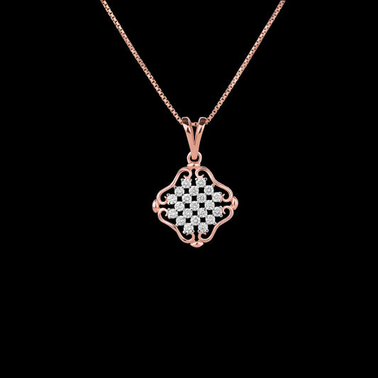18K Rose Gold Diamond Pendant - 0.721ct VVS-VS-GH