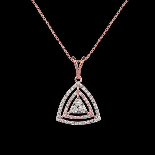 18K Rose Gold Diamond Pendant - 0.61ct VVS-VS-GH