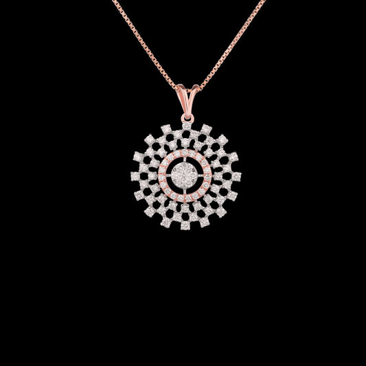 14K Rose Gold Diamond Pendant - 1.44ct VVS-VS-GH
