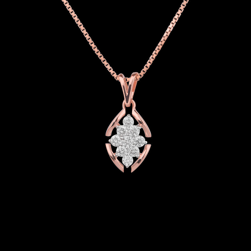 14K Rose Gold Diamond Pendant - 0.4ct VVS-VS-JK