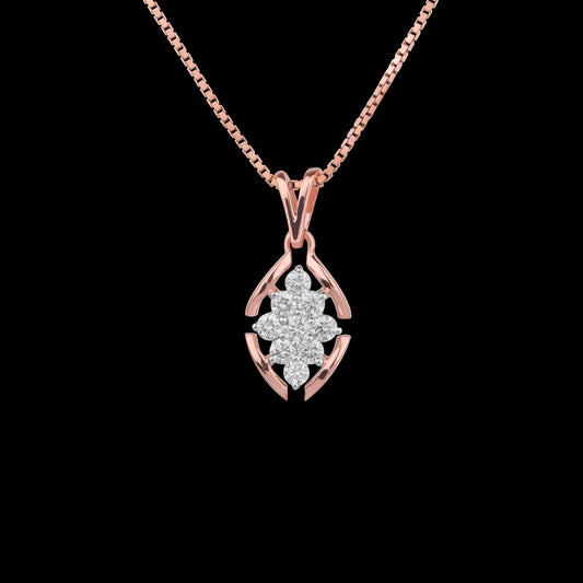 14K Rose Gold Diamond Pendant - 0.4ct VVS-VS-JK
