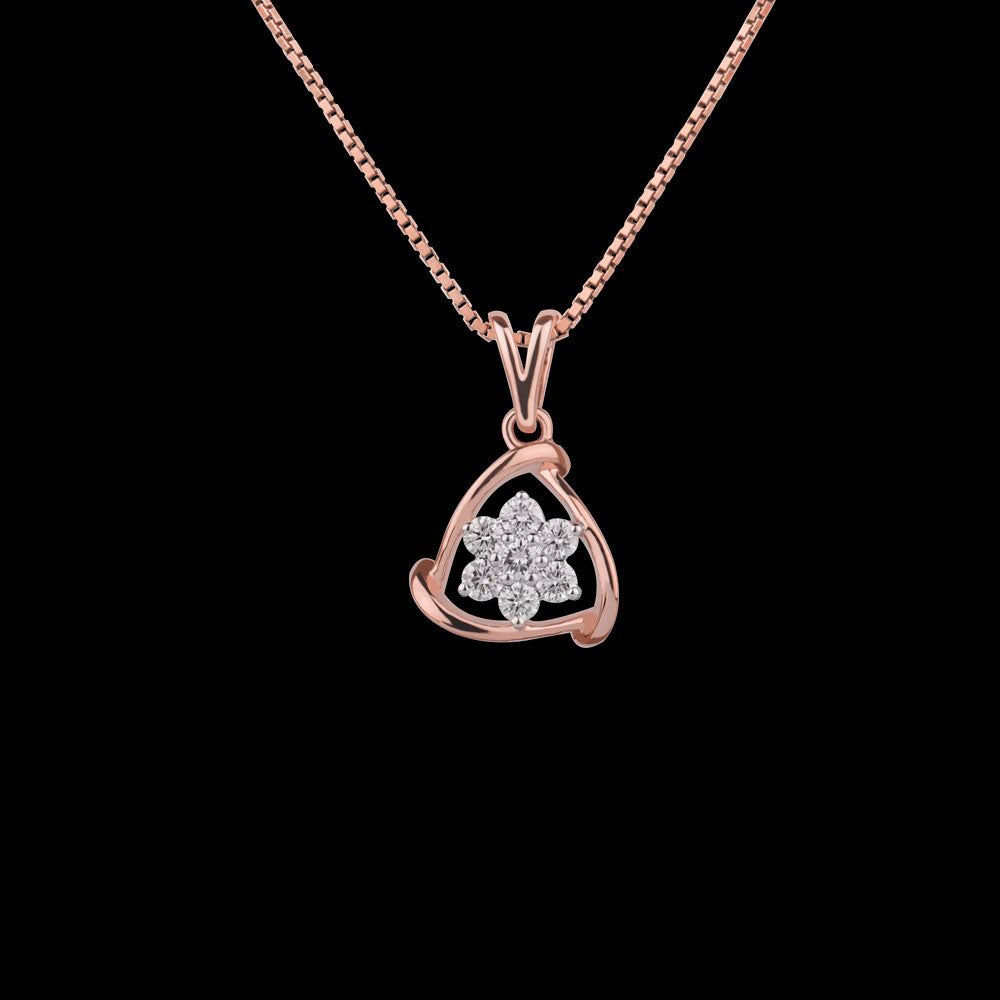14K Rose Gold Diamond Pendant - 0.315ct VVS-VS-JK