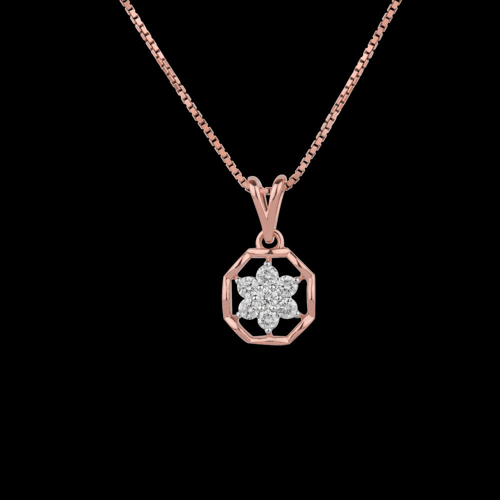 18K Rose Gold Diamond Pendant - 0.307ct VVS-VS-JK