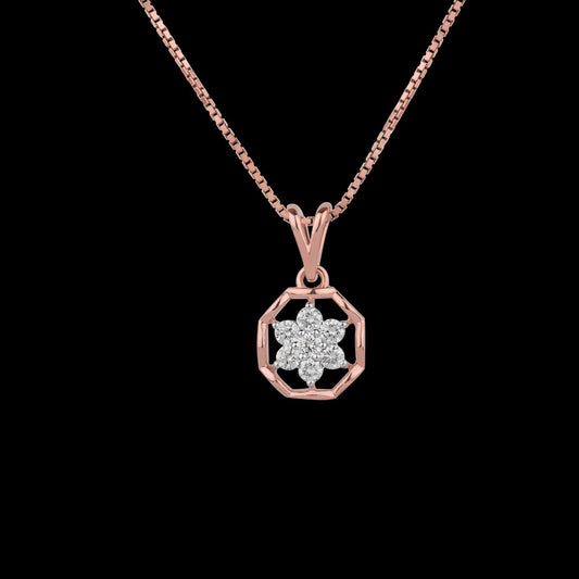 18K Rose Gold Diamond Pendant - 0.307ct VVS-VS-JK