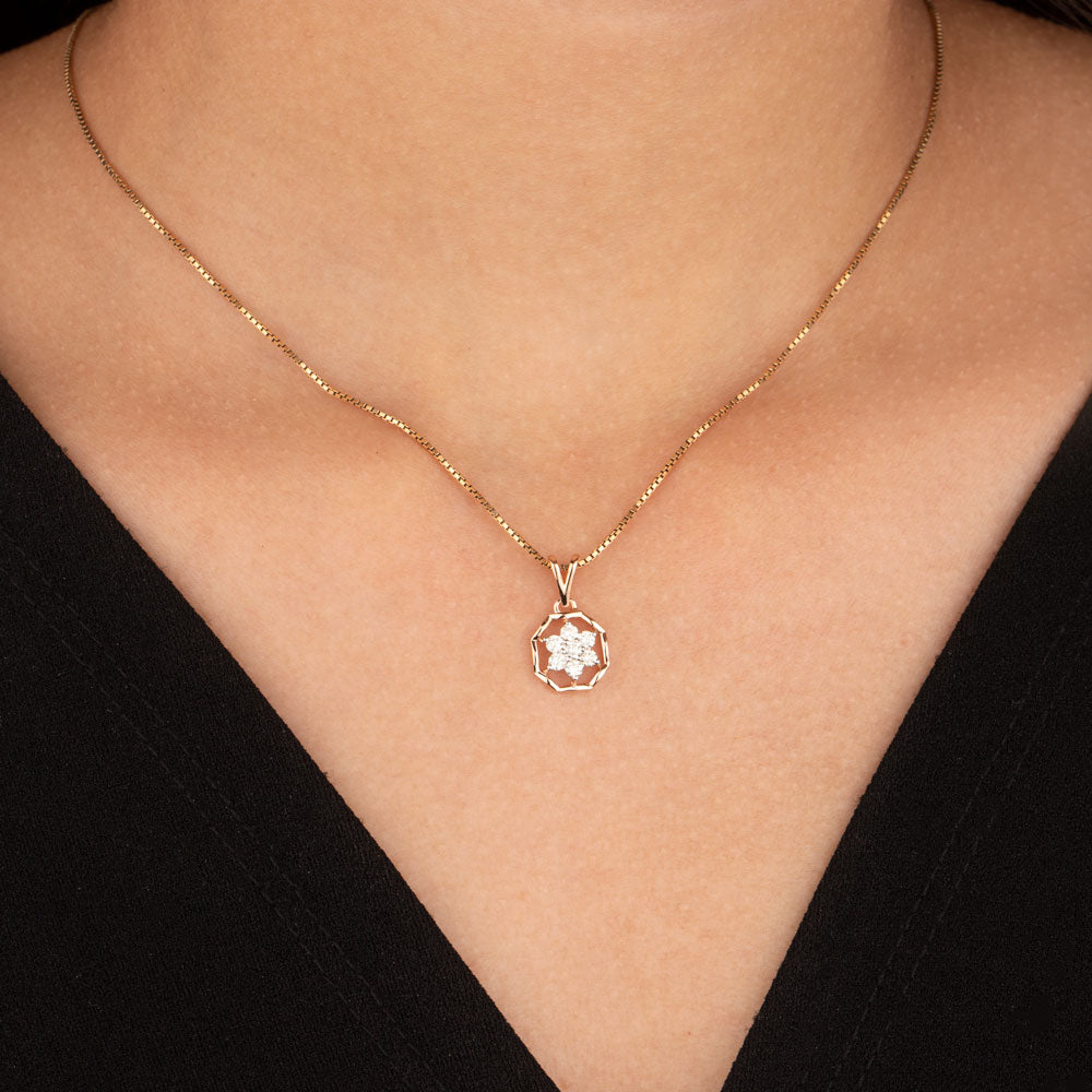 18K Rose Gold Diamond Pendant - 0.307ct VVS-VS-JK