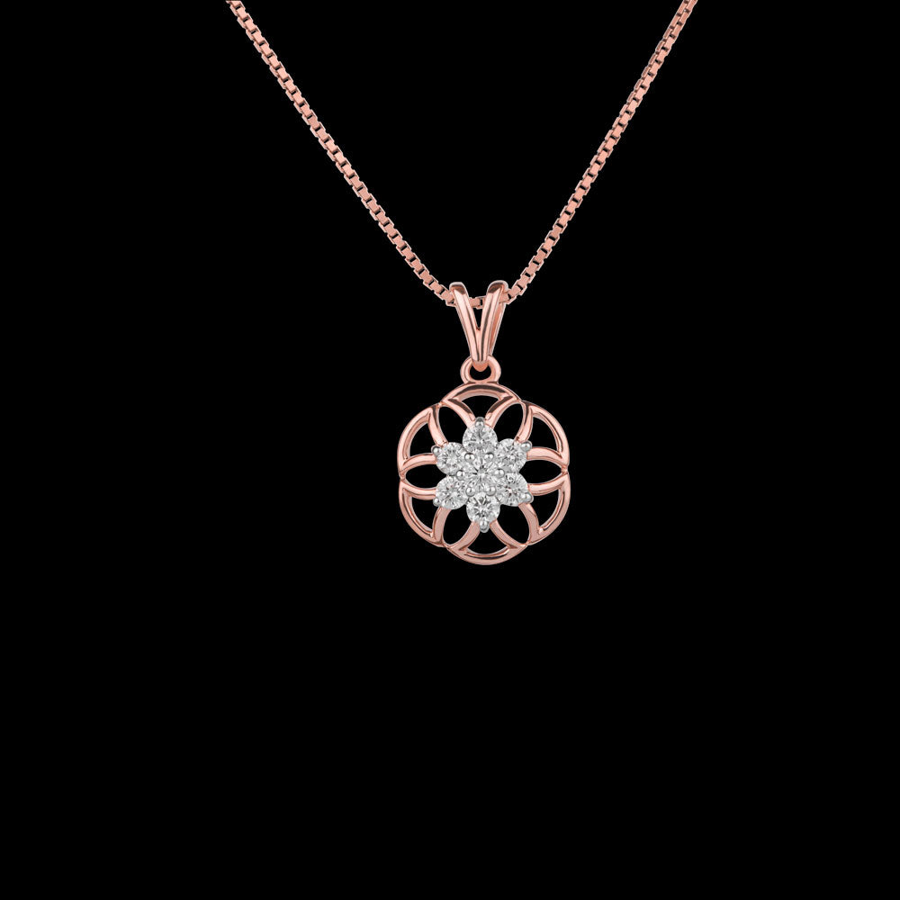 18K Rose Gold Diamond Pendant - 0.392ct VVS-VS-JK
